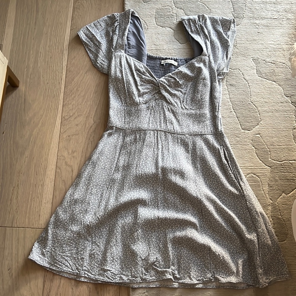 Abercrombie & fitch knot front blue floral dress size small